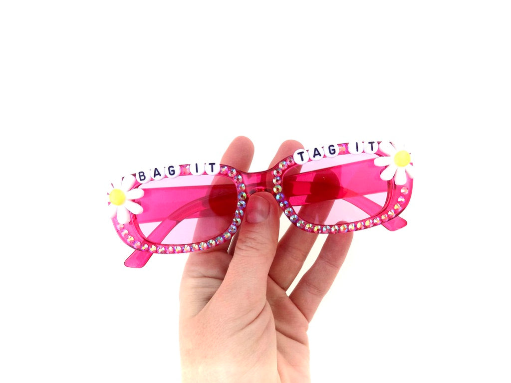 Phish BAG IT TAG IT pink rectangle sunnies