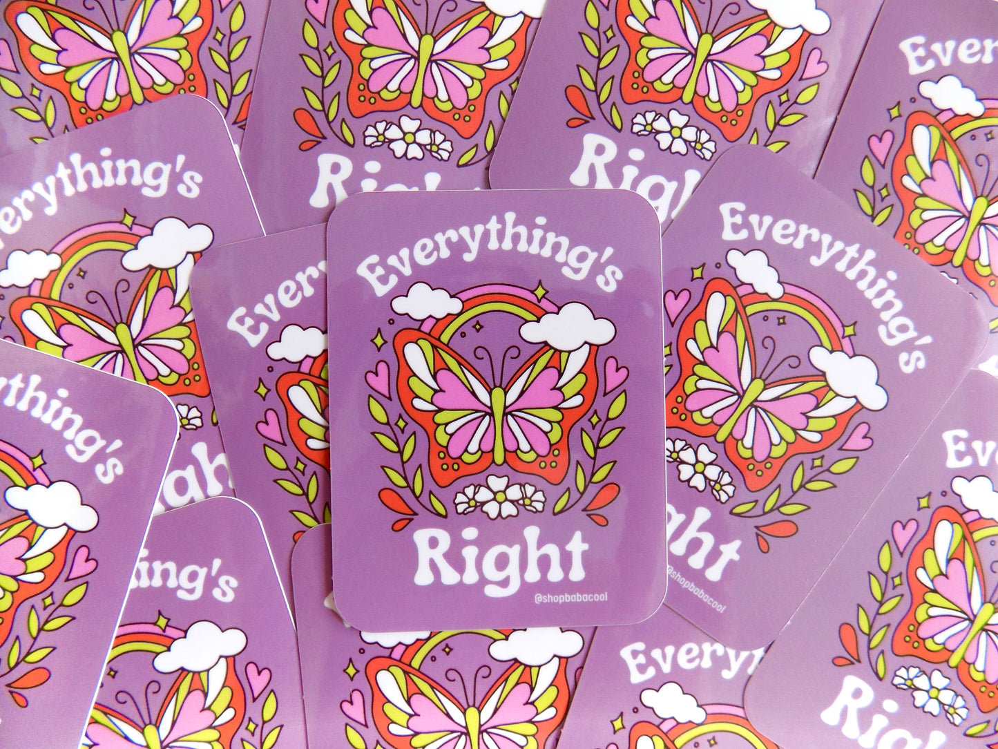 Phish "Everything's Right" groovy butterfly sticker