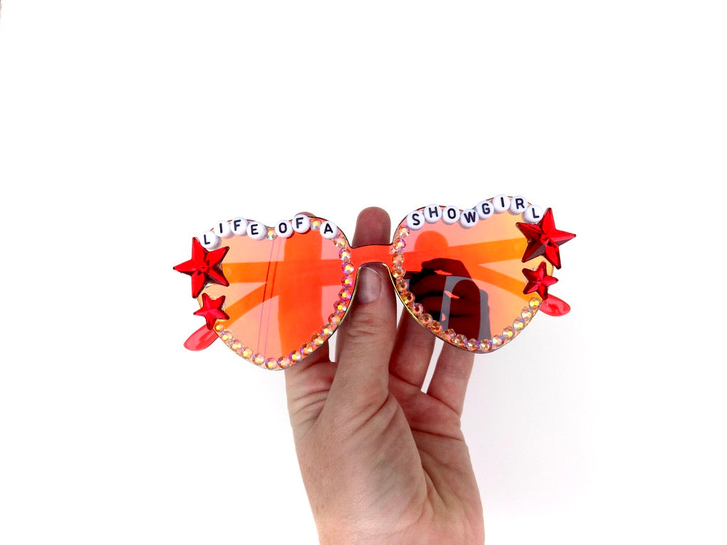 More Colors! LIMITED EDITION Taylor Swift "Life of a Showgirl" mirrored heart-shaped sunnies