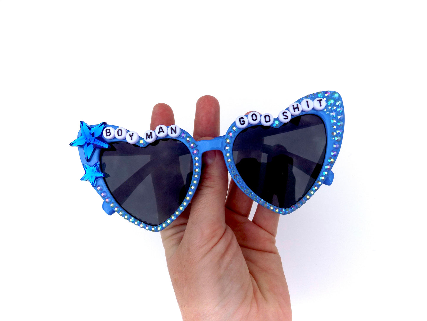 Phish BOY MAN GOD SHIT cat-eye heart-shaped sunnies