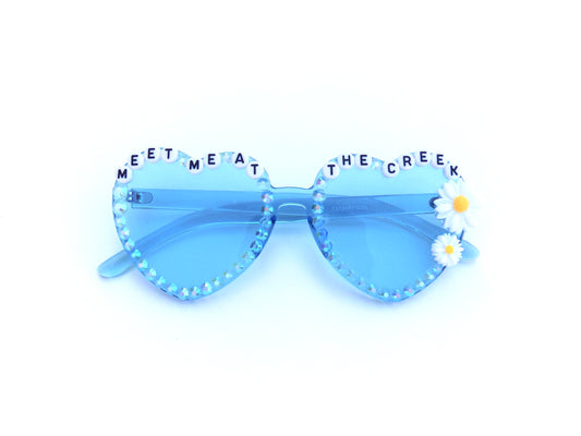 Billy Strings MEET ME AT THE CREEK heart-shaped sunnies