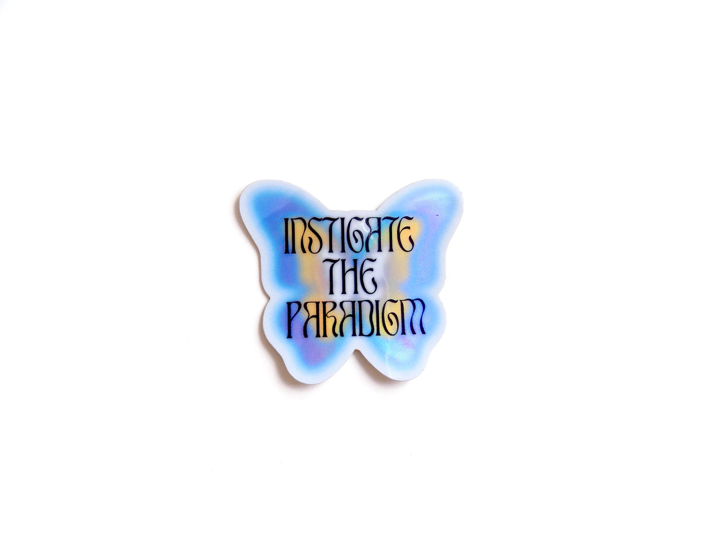 King Gizz "Instigate the Paradigm" holographic butterfly sticker (Interior People)