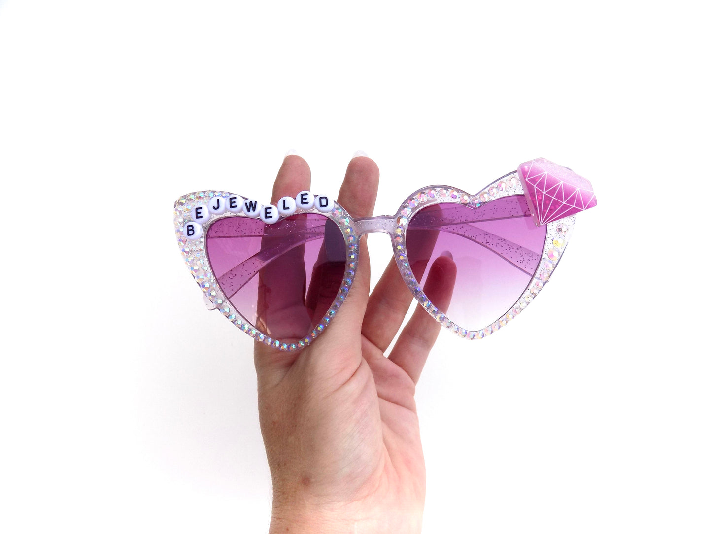 More Colors! Taylor Swift BEJEWELED heart-shaped cat eye sunnies