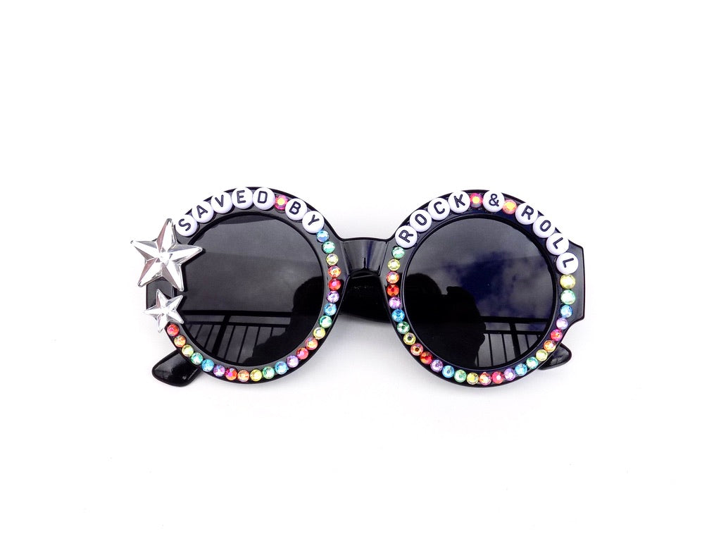 Phish/Velvet Underground SAVED BY ROCK N ROLL chunky round sunnies
