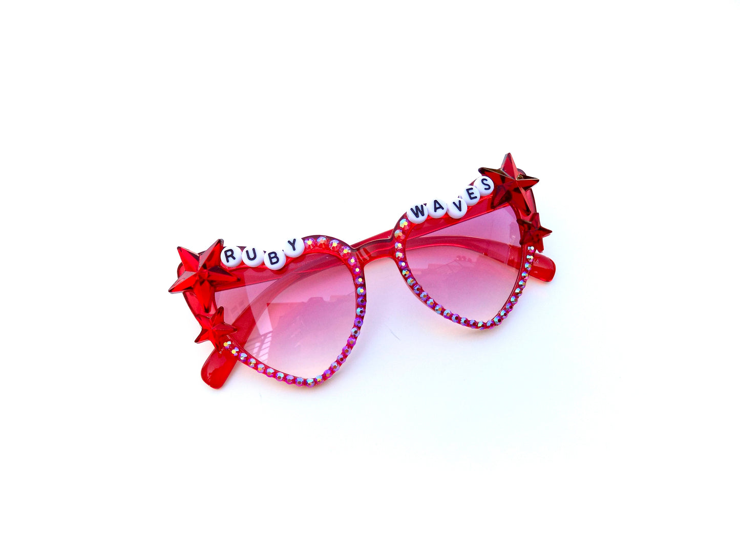Children's Phish RUBY WAVES cat-eye heart-shaped sunnies