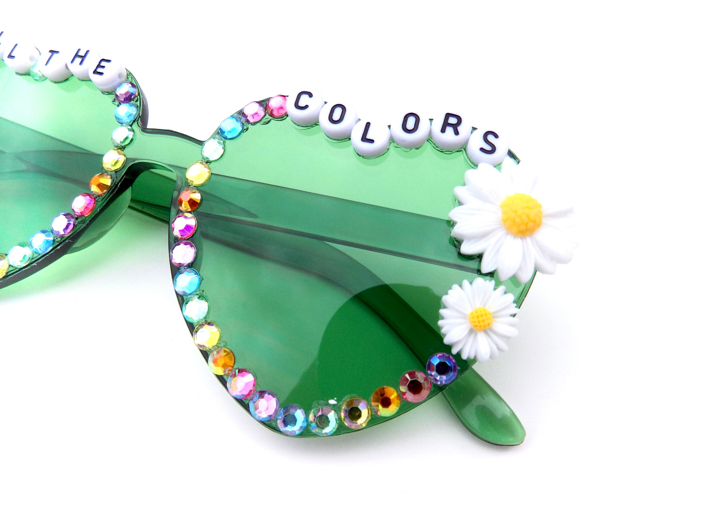 Phish SMELL THE COLORS green heart-shaped sunnies