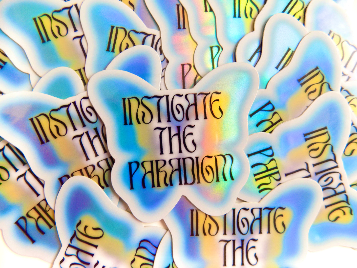 King Gizz "Instigate the Paradigm" holographic butterfly sticker (Interior People)