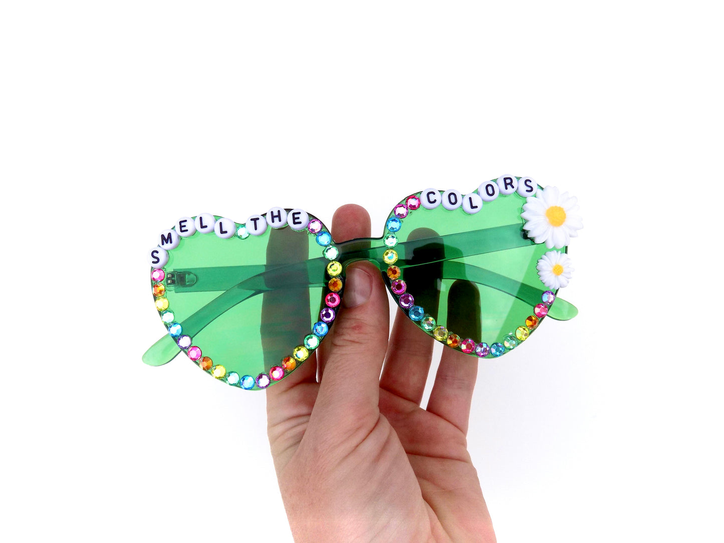 Phish SMELL THE COLORS green heart-shaped sunnies
