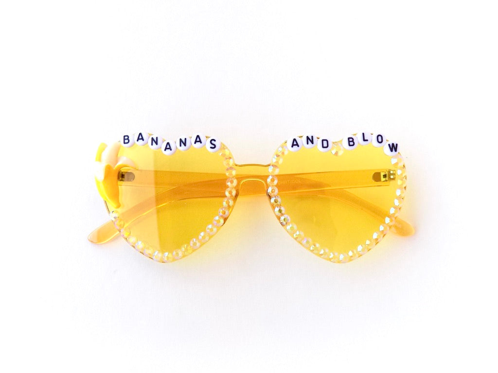 Ween BANANAS AND BLOW heart-shaped sunnies