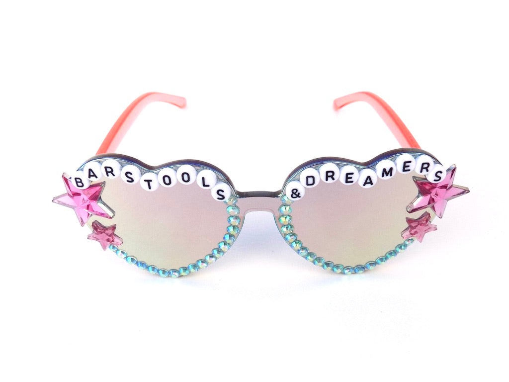 Widespread Panic BARSTOOLS & DREAMERS mirrored heart-shaped sunnies