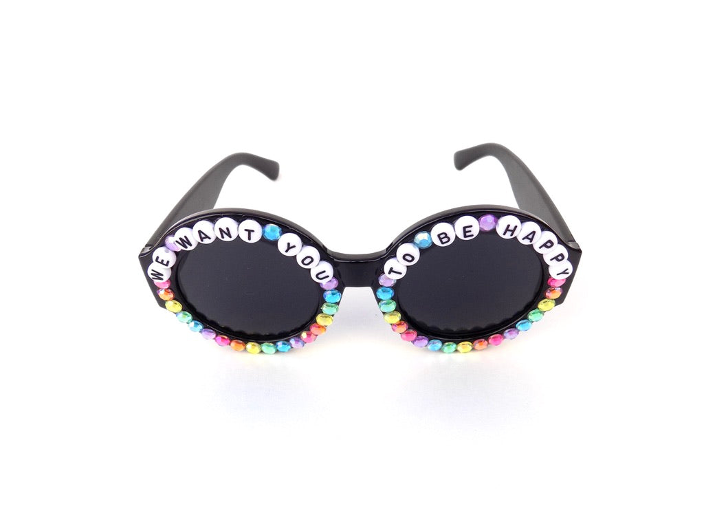 Phish WE WANT YOU TO BE HAPPY chunky round sunnies