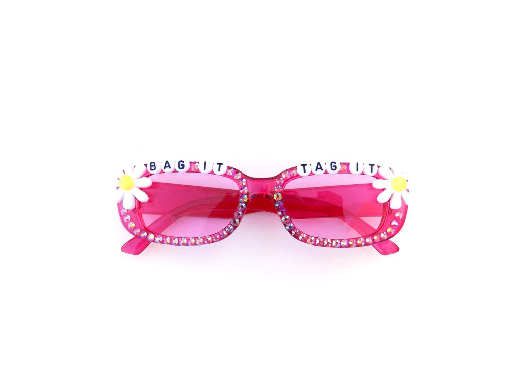 Phish BAG IT TAG IT pink rectangle sunnies