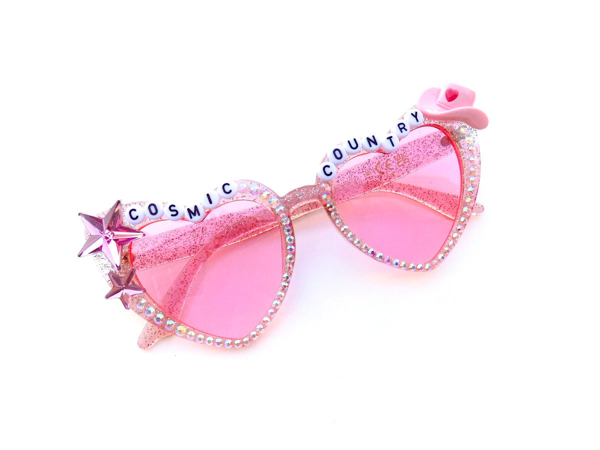 Daniel Donato COSMIC COUNTRY oversized pink heart-shaped sunnies