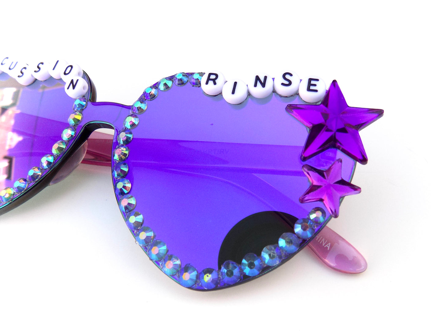 Phish PERCUSSION RINSE mirrored heart-shaped sunnies