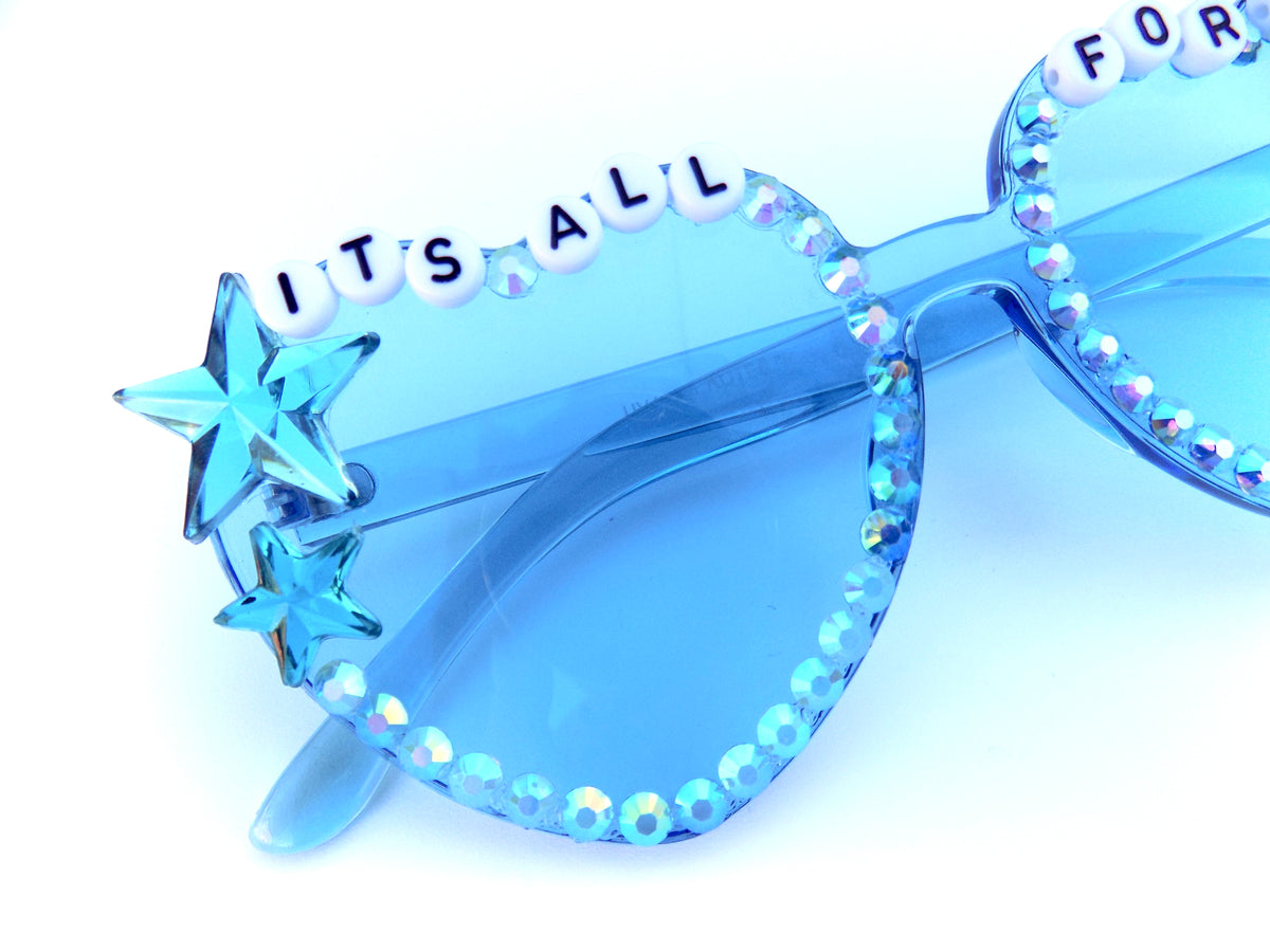 Ween IT'S ALL FOR YOU powder blue heart-shaped sunnies