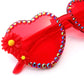Billy Strings "Red Daisy" heart-shaped glasses