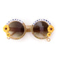 Grateful Dead CHINACAT SUNFLOWER beige round sunglasses