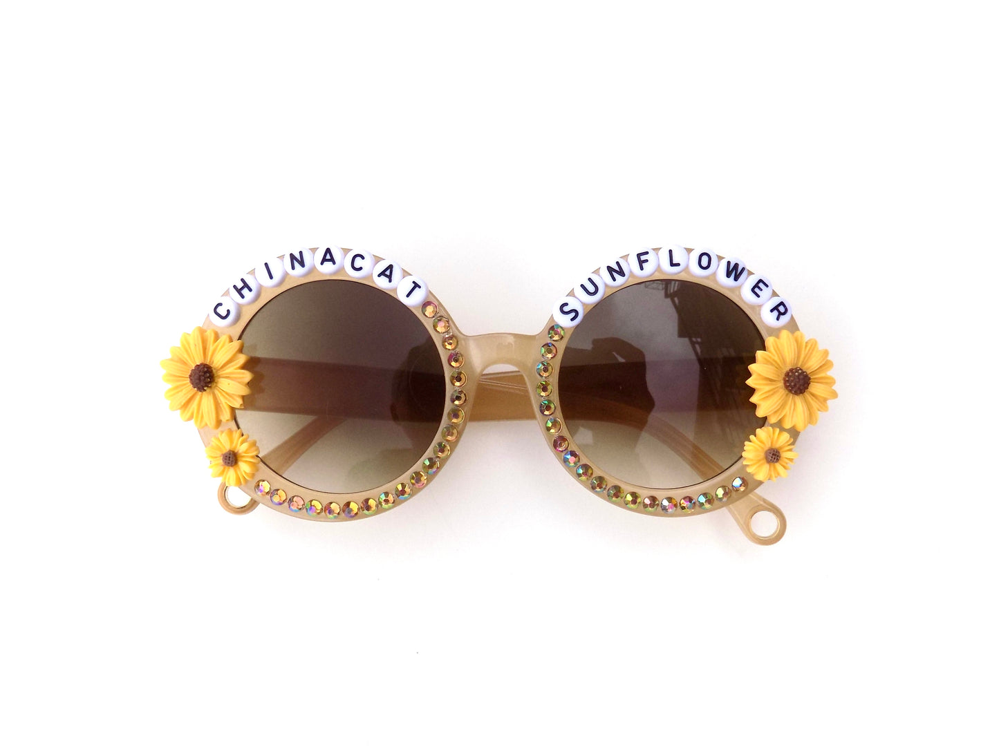 Grateful Dead CHINACAT SUNFLOWER beige round sunglasses