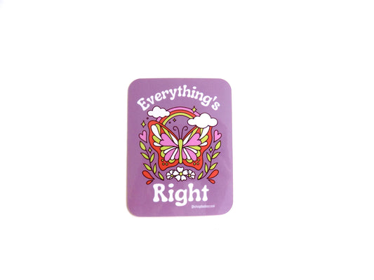 Phish "Everything's Right" groovy butterfly sticker