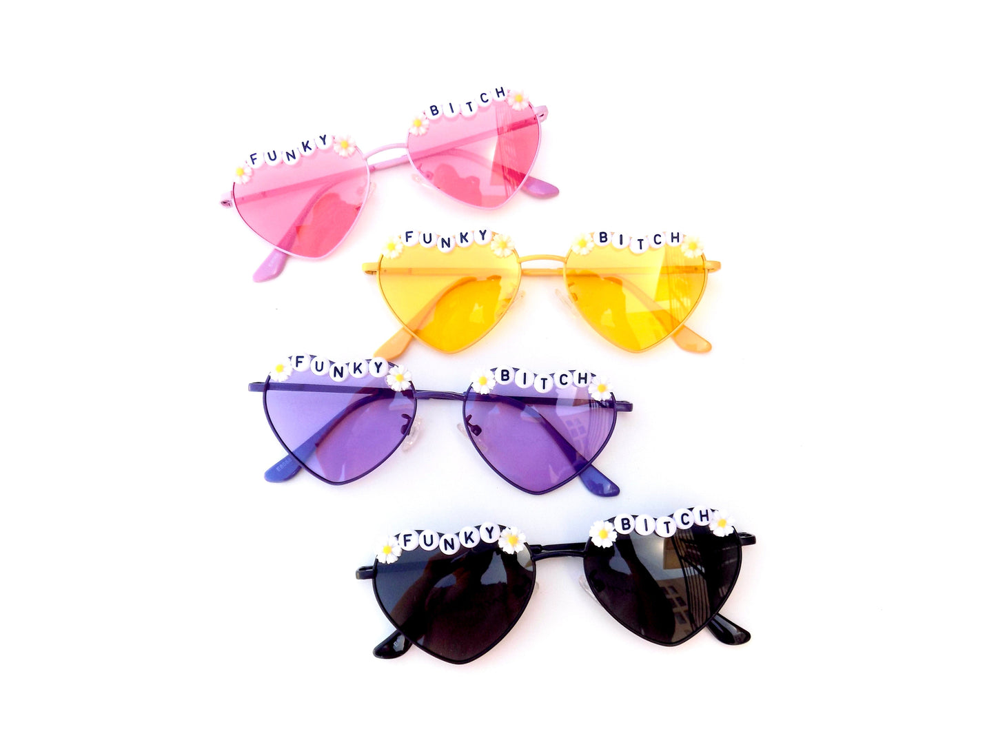 Phish FUNKY BITCH metal heart-shaped sunnies