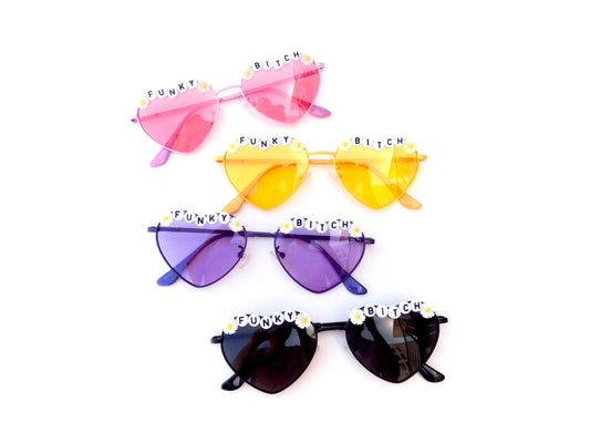 Phish FUNKY BITCH metal heart-shaped sunnies
