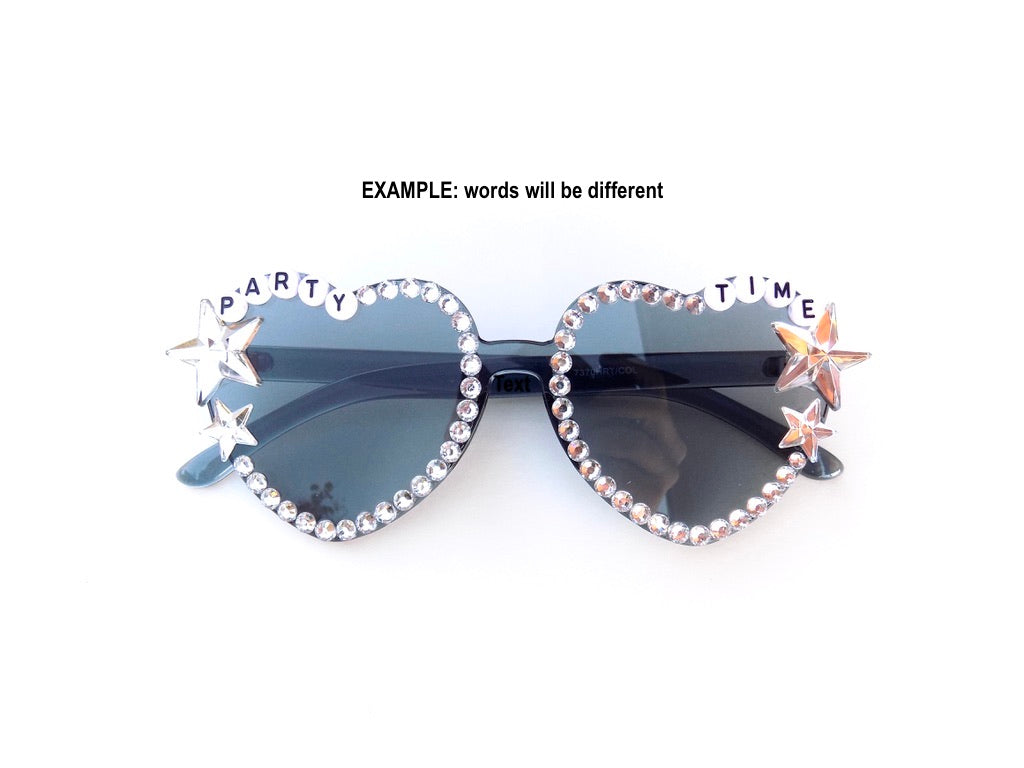 PRE-ORDER: Shut the Fuck Up heart-shaped glasses, choice of color!