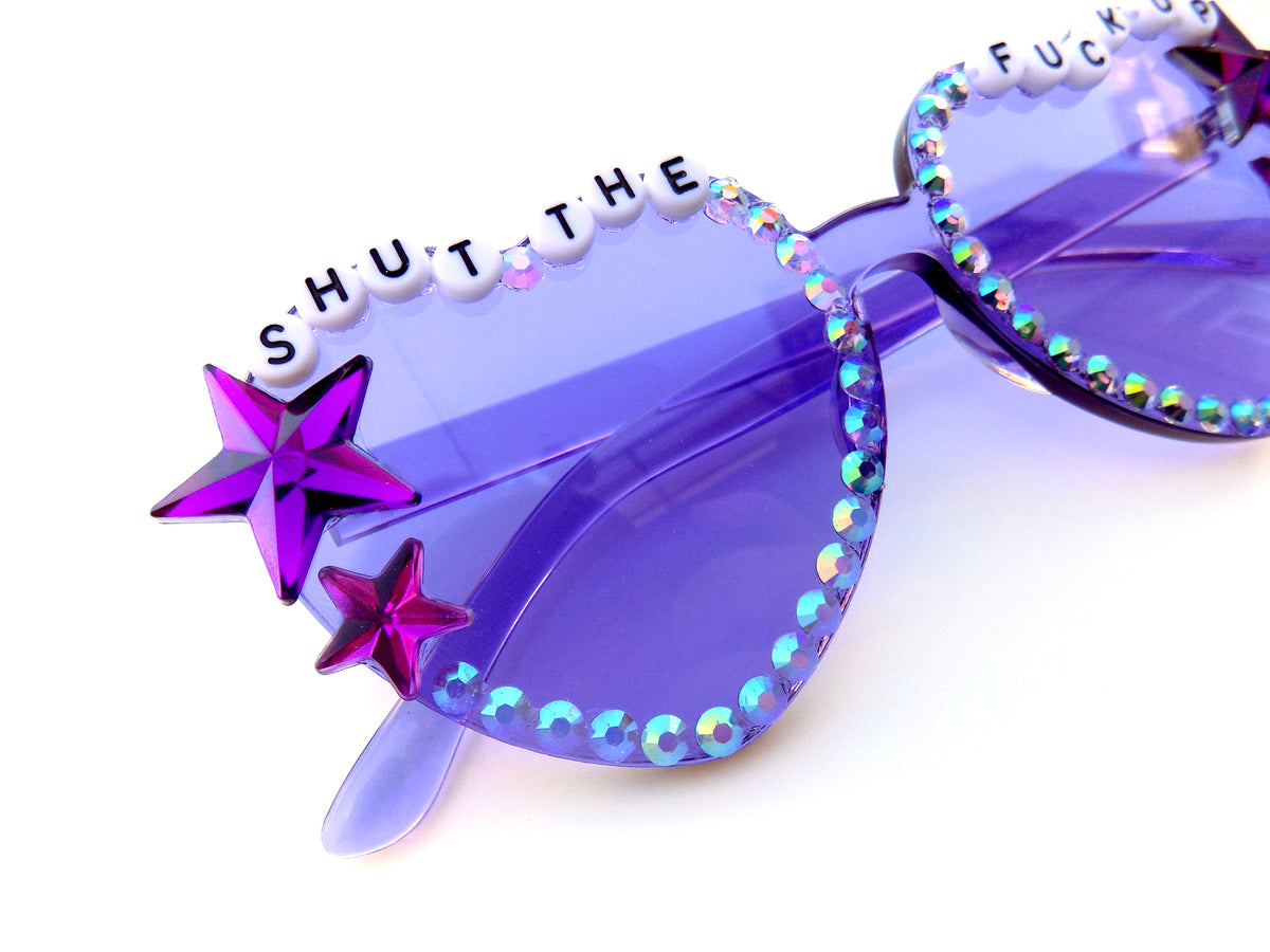 More Colors! SHUT THE FUCK UP heart-shaped glasses