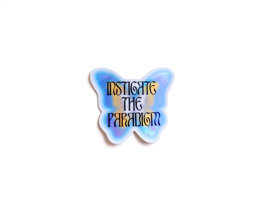 King Gizz "Instigate the Paradigm" holographic butterfly sticker (Interior People)