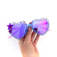King Gizzard TRUST IN THE RIVER mirrored heart-shaped sunnies