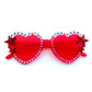 Amyl & the Sniffers FREAKS TO THE FRONT red heart-shaped sunnies