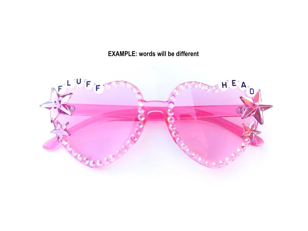 PRE-ORDER: Shut the Fuck Up heart-shaped glasses, choice of color!