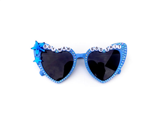 Phish BOY MAN GOD SHIT cat-eye heart-shaped sunnies