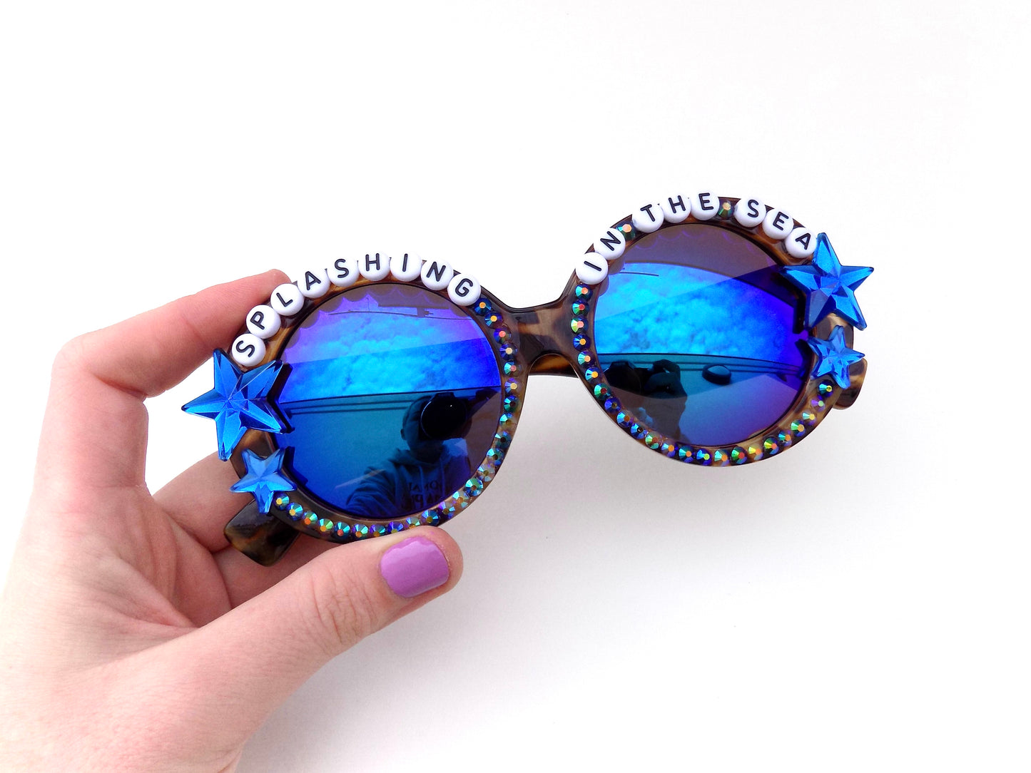 Phish ~ SPLASHING IN THE SEA oversized oval sunglasses