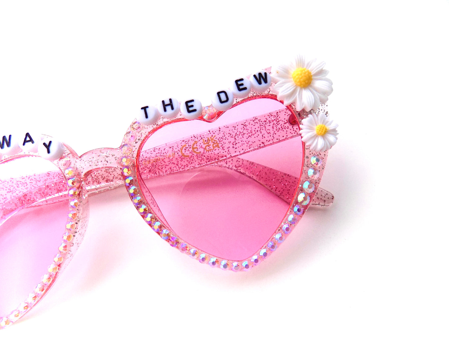 Grateful Dead ROLL AWAY THE DEW cat-eye heart-shaped sunglasses