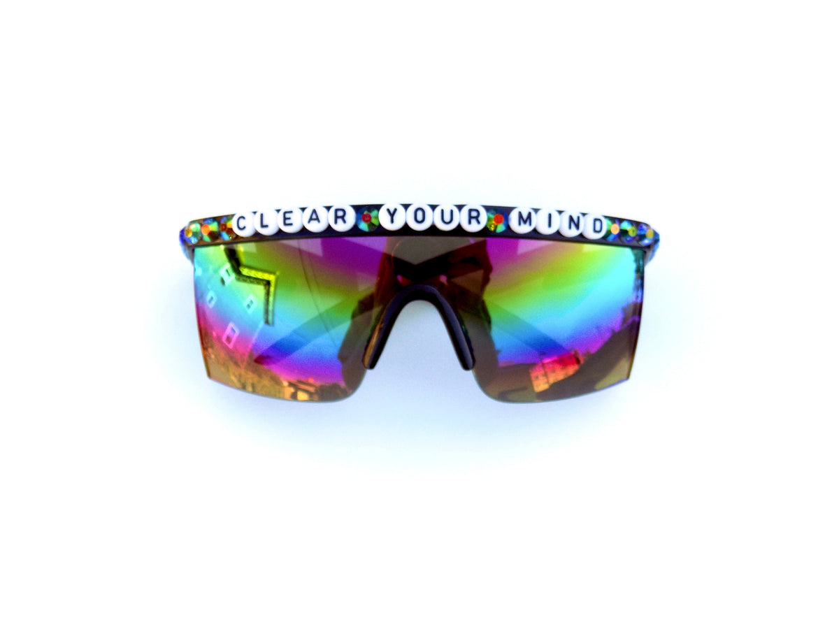 More Colors! Phish/Sci-Fi Soldier CLEAR YOUR MIND shield sunglasses
