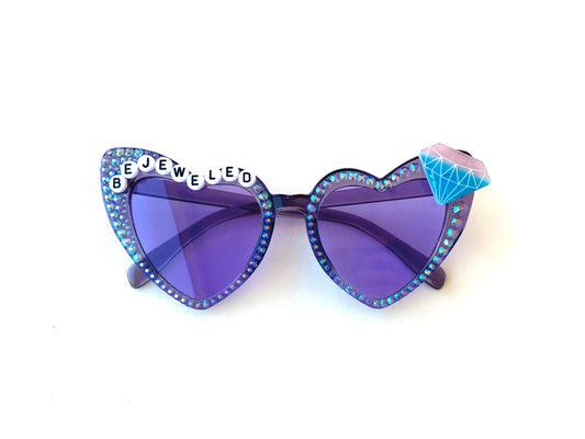 Taylor Swift BEJEWELED heart-shaped cat eye sunnies