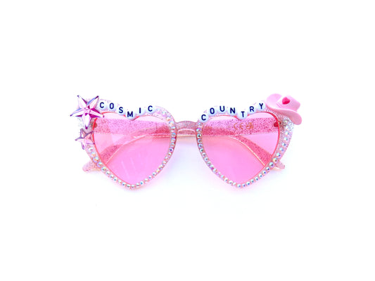 Daniel Donato COSMIC COUNTRY oversized pink heart-shaped sunnies