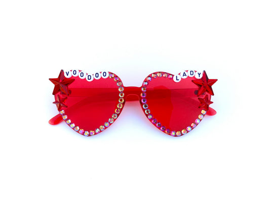 Ween VOODOO LADY red heart-shaped sunnies