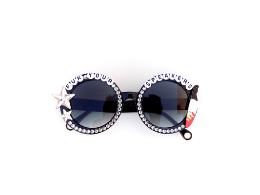 Johnny Blue Skies/Sturgill Simpson FUK YOUR SPEAKERS round sunglasses