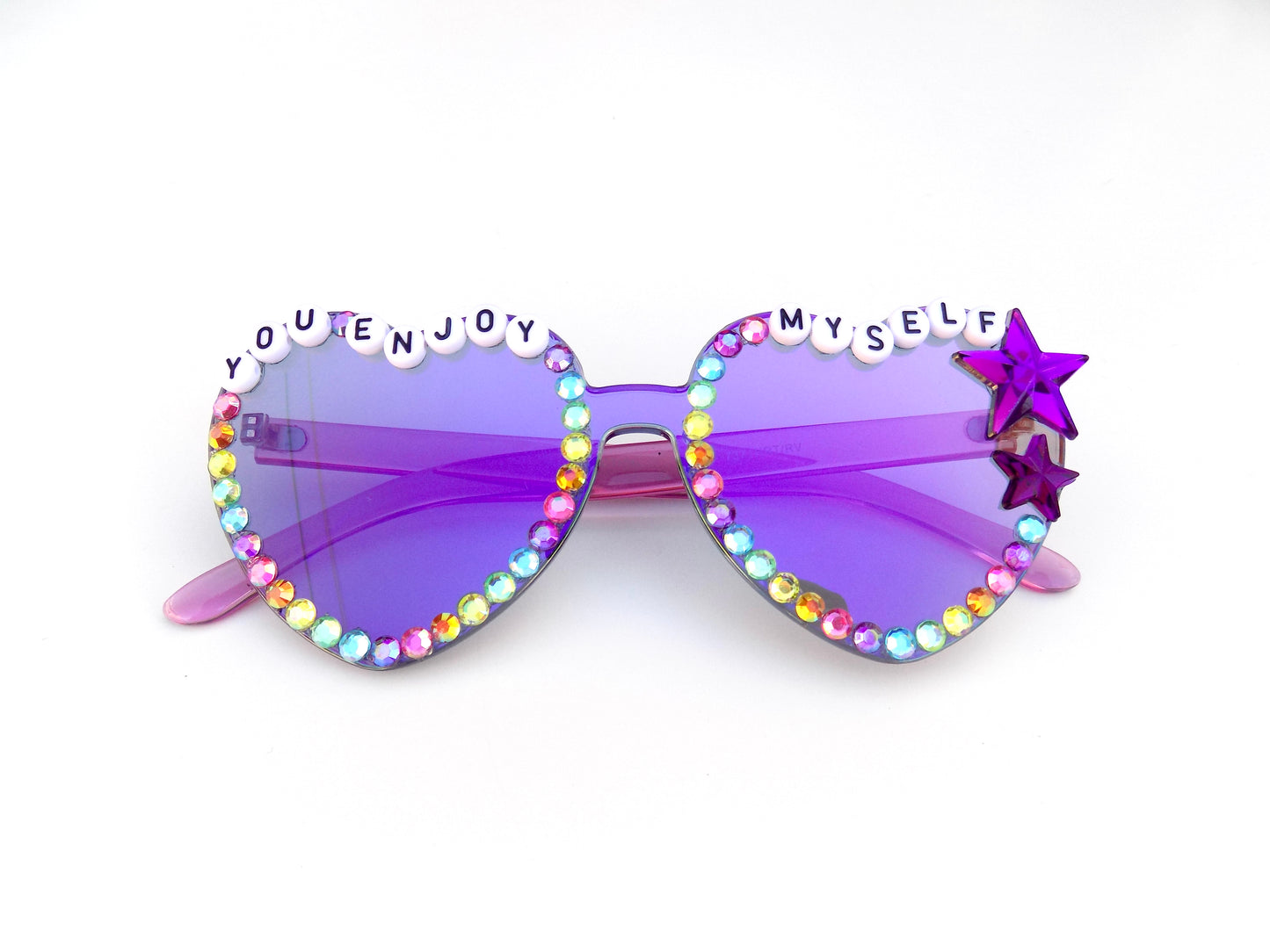 Phish YOU ENJOY MYSELF mirrored heart-shaped sunnies