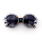 Anti-chomper SHUT THE FUCK UP round sunglasses