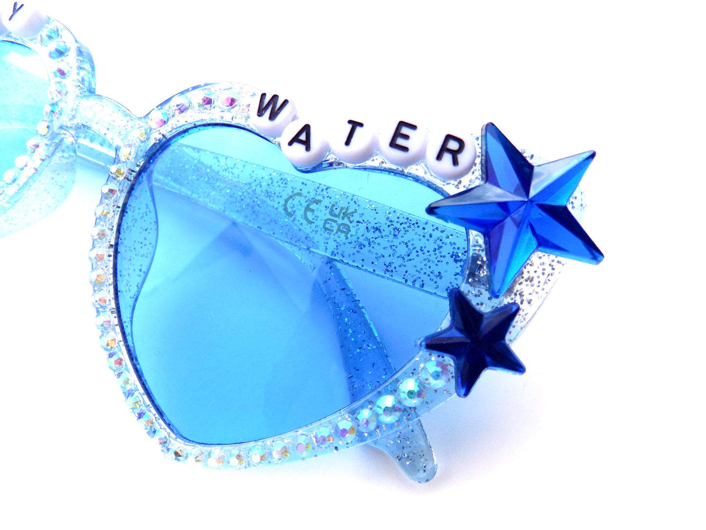 Widespread Panic CHILLY WATER blue cat eye heart-shaped sunglasses