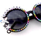 Anti-chomper SHUT THE FUCK UP round sunglasses
