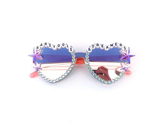 Widespread Panic BARSTOOLS & DREAMERS mirrored heart-shaped sunnies