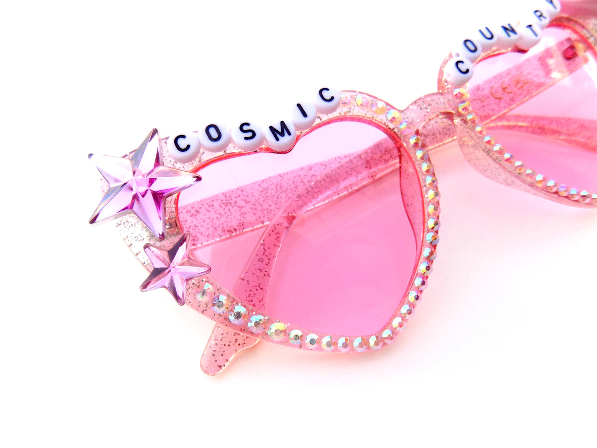 Daniel Donato COSMIC COUNTRY oversized pink heart-shaped sunnies