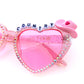 Daniel Donato COSMIC COUNTRY oversized pink heart-shaped sunnies