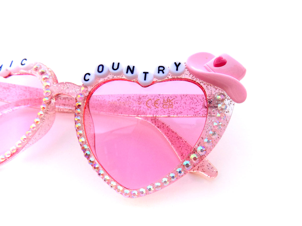 Daniel Donato COSMIC COUNTRY oversized pink heart-shaped sunnies