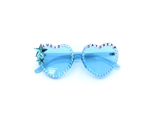 Billy Strings LUCID DAYDREAM blue heart-shaped sunnies