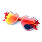 Widespread Panic RIBS AND WHISKEY mirrored red heart-shaped sunglasses