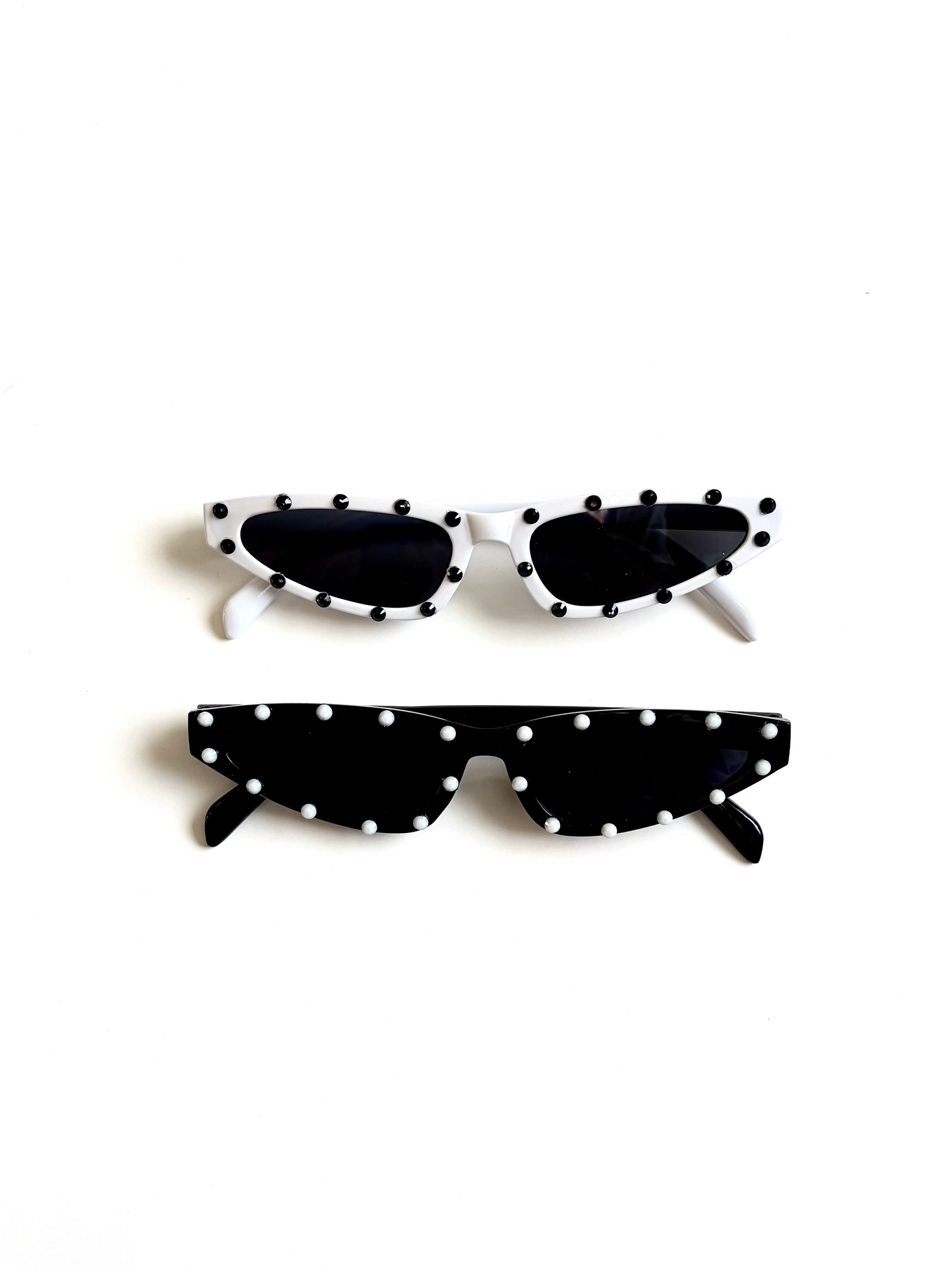 PRE ORDER: Angine de Poitrine black & white polka dot sunnies